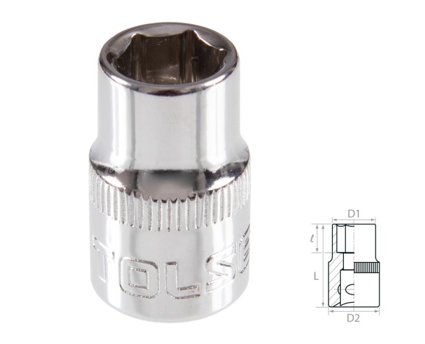 Головка шестигранная с посадкой 3/8" TOLSEN 10 мм TT16310 TT16310