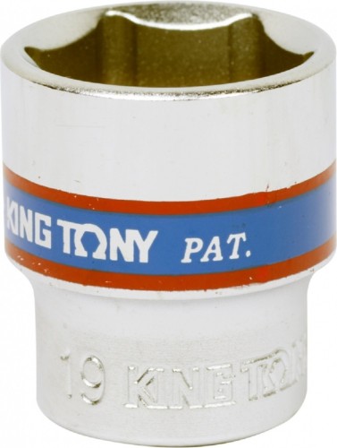 Головка шестигранная с посадкой 3/8" KING TONY 333519М 19 мм 333519M