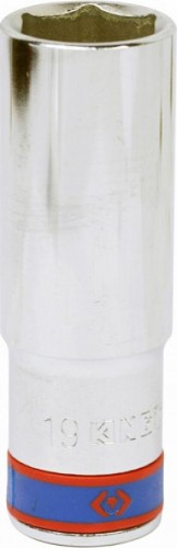 Головка шестигранная с посадкой 1/2" KING TONY 423519М 19 мм глубокая 423519M