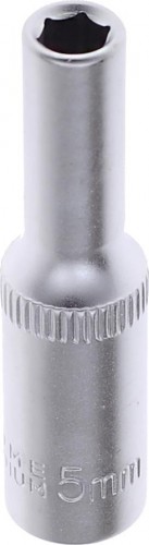 Головка шестигранная с посадкой 1/4" AV Steel AV-500205 5,0 мм глубокая
