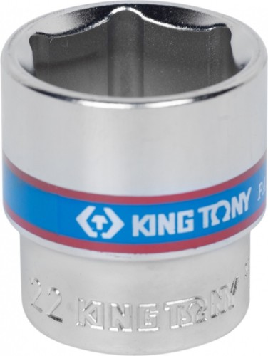 Головка шестигранная с посадкой 3/8" KING TONY 333522М 22 мм 333522M