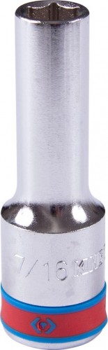 Головка шестигранная с посадкой 1/2" KING TONY 423514S 7/16" дюймовая, глубокая