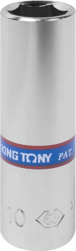 Головка шестигранная с посадкой 1/4" KING TONY 223510М 10 мм глубокая 223510M