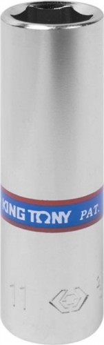 Головка шестигранная с посадкой 1/4" KING TONY 223511М 11 мм глубокая 223511m