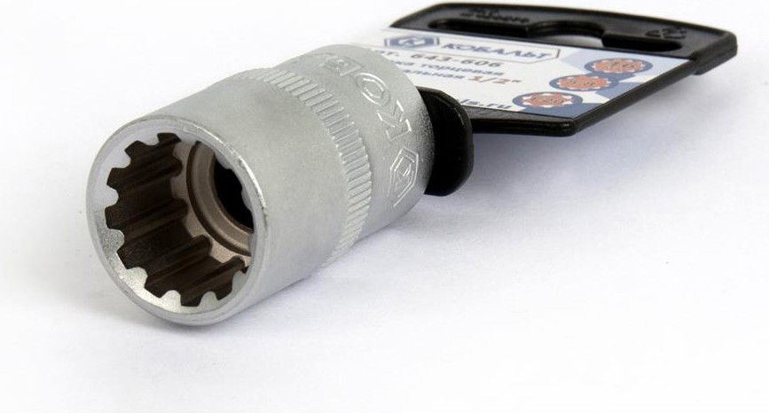 Головка SPLINE Кобальт 643-606 торцевая универсальная 1/2", 16 мм, cr-v - изображение 2