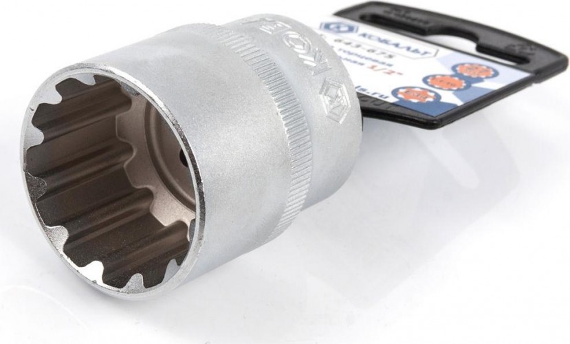 Головка SPLINE Кобальт 643-675 торцевая универсальная 1/2", 27 мм, cr-v - изображение 2