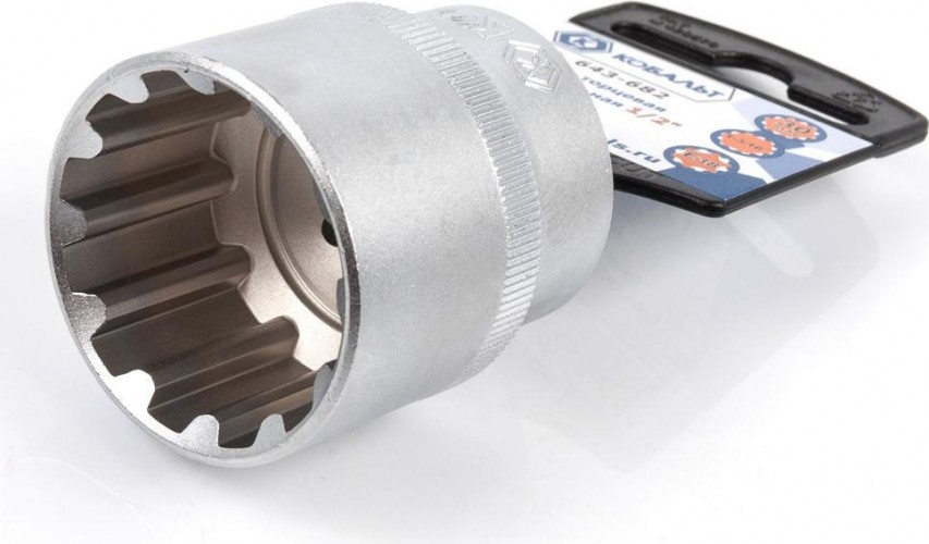 Головка SPLINE Кобальт 643-682 торцевая универсальная 1/2", 30 мм, cr-v - изображение 2