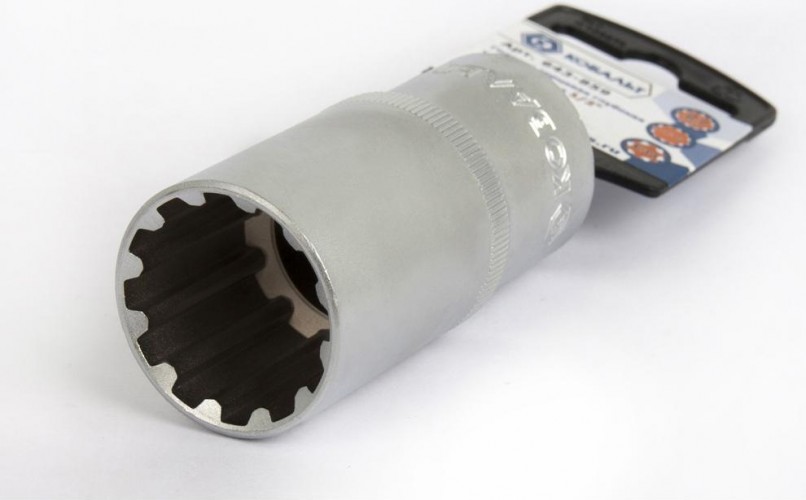 Головка SPLINE Кобальт 643-859 торцевая глубокая универсальная 1/2", 27 мм, cr-v - изображение 2