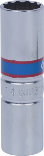 Головка свечная KING TONY 12-гранная 3/8", 14 мм, пружинный фиксатор 36A014