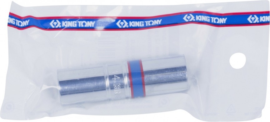 Головка свечная KING TONY 12-гранная 3/8", 14 мм, пружинный фиксатор 36A014 - изображение 3