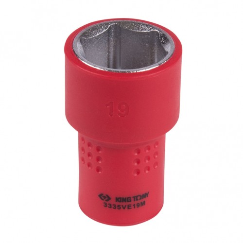 Головка торцевая диэлектрическая KING TONY 6-гранная 3/8", 19 мм 3335VE19M