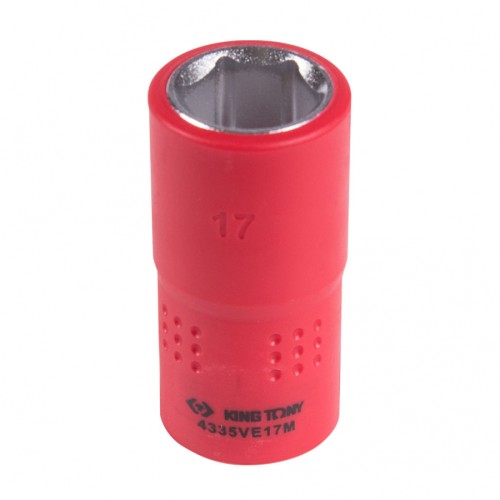 Головка торцевая диэлектрическая KING TONY 6-гранная 1/2", 17 мм 4335VE17M