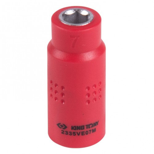 Головка торцевая диэлектрическая KING TONY 6-гранная 1/4", 7 мм 2335VE07M