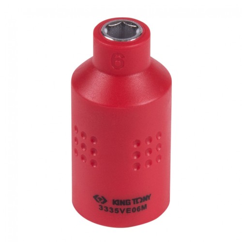 Головка торцевая диэлектрическая KING TONY 6-гранная 3/8", 6 мм 3335VE06M