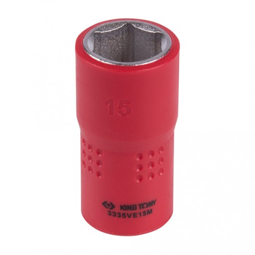 Головка торцевая диэлектрическая KING TONY 6-гранная 3/8", 15 мм 3335VE15M