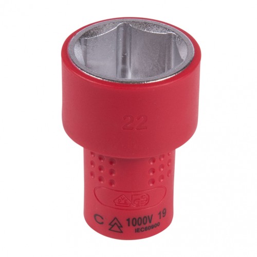 Головка торцевая диэлектрическая KING TONY 6-гранная 3/8", 22 мм 3335VE22M - изображение 2