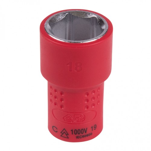 Головка торцевая диэлектрическая KING TONY 6-гранная 3/8", 18 мм 3335VE18M - изображение 2