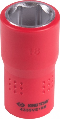 Головка торцевая диэлектрическая KING TONY 4335VE18M 6-гранная 1/2", 18 мм