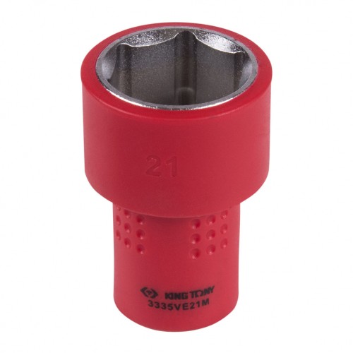 Головка торцевая диэлектрическая KING TONY 6-гранная 3/8", 21 мм 3335VE21M