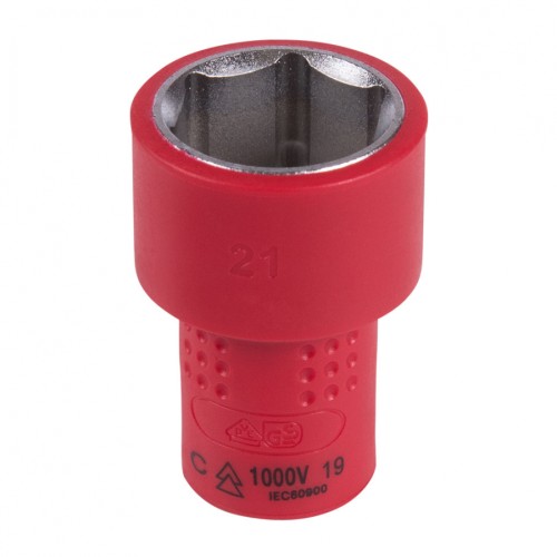 Головка торцевая диэлектрическая KING TONY 6-гранная 3/8", 21 мм 3335VE21M - изображение 2