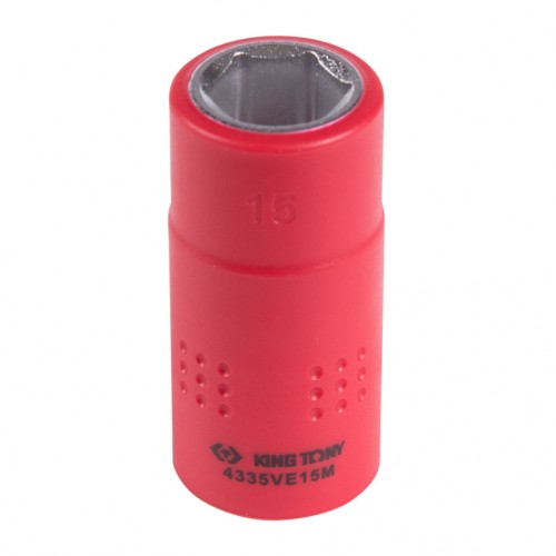 Головка торцевая диэлектрическая KING TONY 6-гранная 1/2", 15 мм 4335VE15M