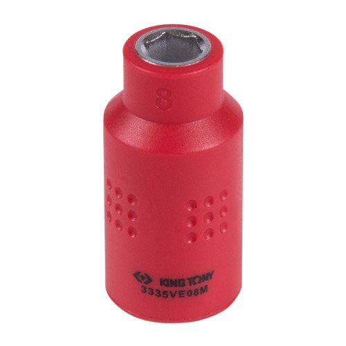 Головка торцевая диэлектрическая KING TONY 6-гранная  3/8", 8 мм 3335VE08M