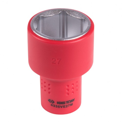 Головка торцевая диэлектрическая KING TONY 6-гранная 1/2", 27 мм 4335VE27M