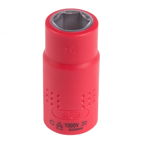 Головка торцевая диэлектрическая KING TONY 6-гранная 1/2", 14 мм 4335VE14M - изображение 2