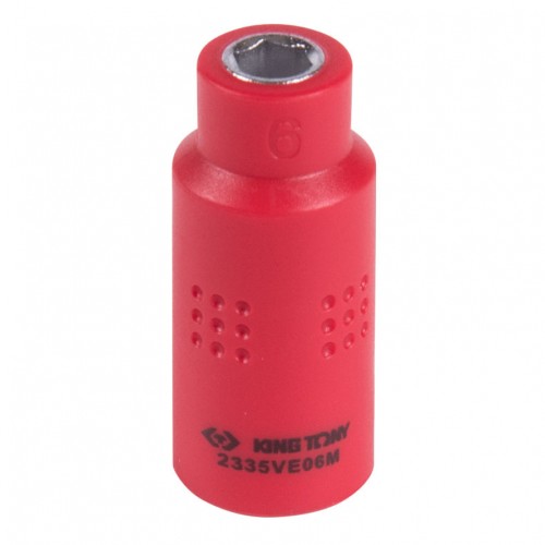 Головка торцевая диэлектрическая KING TONY 6-гранная 1/4", 6 мм 2335VE06M