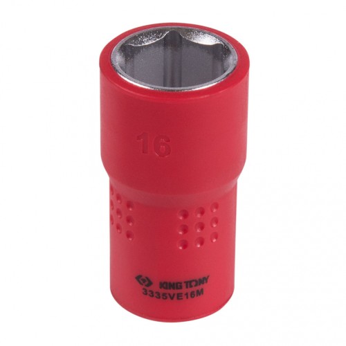 Головка торцевая диэлектрическая KING TONY 6-гранная 3/8", 16 мм 3335VE16M