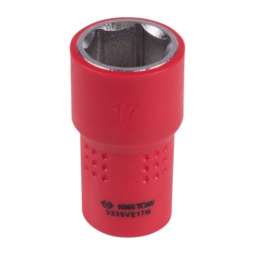Головка торцевая диэлектрическая KING TONY 6-гранная 3/8", 17 мм 3335VE17M