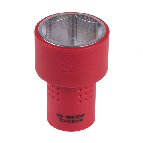 Головка торцевая диэлектрическая KING TONY 6-гранная 3/8", 22 мм 3335VE22M