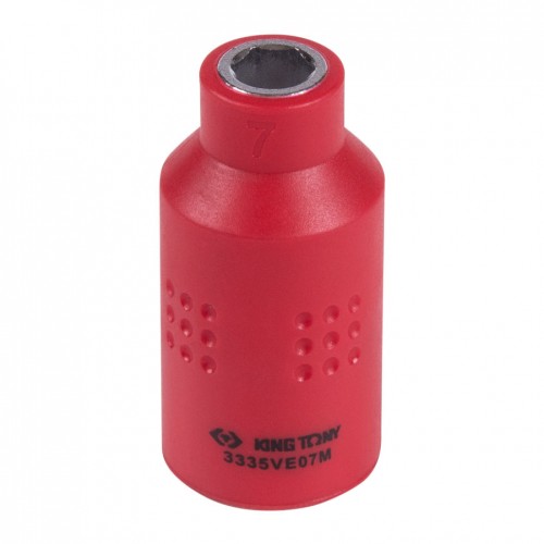 Головка торцевая диэлектрическая KING TONY 6-гранная 3/8", 7 мм 3335VE07M