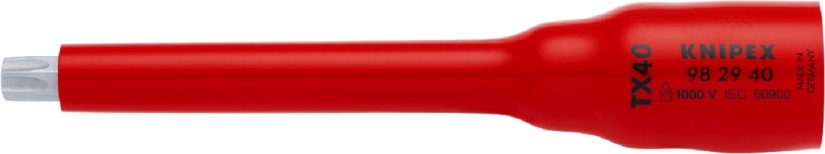 Головка торцевая диэлектрическая KNIPEX KN-982940 VDE 3/8" с вставкой-битой torx, TX40