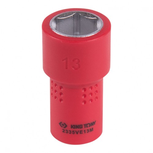 Головка торцевая диэлектрическая KING TONY 6-гранная 1/4", 13 мм 2335VE13M