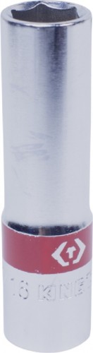 Головка торцевая глубокая KING TONY 6-гранная 3/8", 7/16", дюймовая 323514S