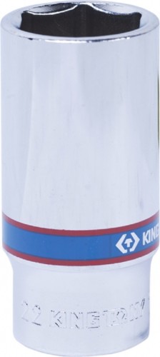 Головка торцевая глубокая KING TONY 6-гранная 3/8", 24 мм 323524M