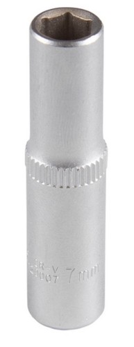 Головка торцевая шестигранная AFFIX AF00120007 глубокая 1/4", 7 мм