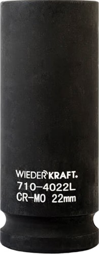 Головка торцевая ударная глубокая 6-ти гранная WiederKraft WDK-710-4022L 22 мм в0000119981