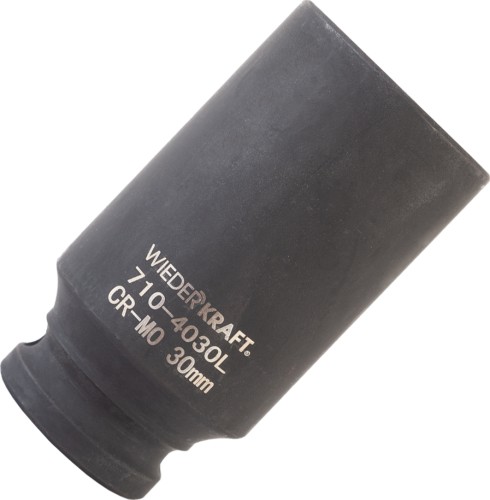 Головка торцевая ударная глубокая 6-ти гранная WiederKraft WDK-710-4030L 30 мм в0000119984 - изображение 2
