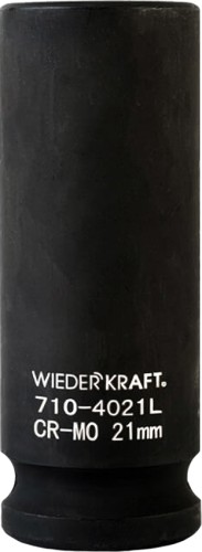 Головка торцевая ударная глубокая 6-ти гранная WiederKraft WDK-710-4021L 21 мм в0000119980