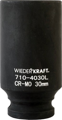 Головка торцевая ударная глубокая 6-ти гранная WiederKraft WDK-710-4030L 30 мм в0000119984