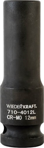Головка торцевая ударная глубокая 6-ти гранная WiederKraft WDK-710-4012L 12 мм в0000119948