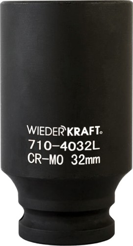 Головка торцевая ударная глубокая 6-ти гранная WiederKraft WDK-710-4032L 32 мм в0000119985