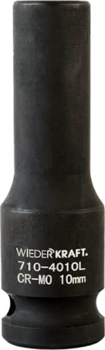 Головка торцевая ударная глубокая 6-ти гранная WiederKraft WDK-710-4010L 10 мм в0000119947