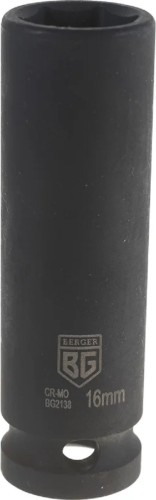 Головка торцевая ударная глубокая 6-ти гранная BERGER BG2138 1/2" 16мм