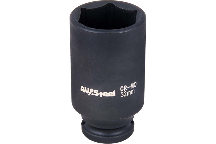 Головка торцевая ударная глубокая 6-ти гранная AV Steel AV-720132  1/2", 32 мм