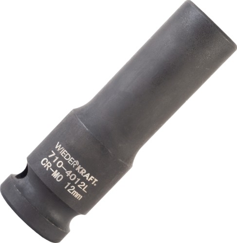 Головка торцевая ударная глубокая 6-ти гранная WiederKraft WDK-710-4012L 12 мм в0000119948 - изображение 2
