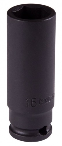 Головка торцевая ударная глубокая KING TONY 6-гранная 3/8", 16 мм 343516M