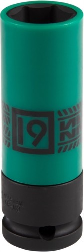 Головка торцевая ударная глубокая KING TONY 494519M 1/2", 19 мм, тонкостенная, пластиковая защита